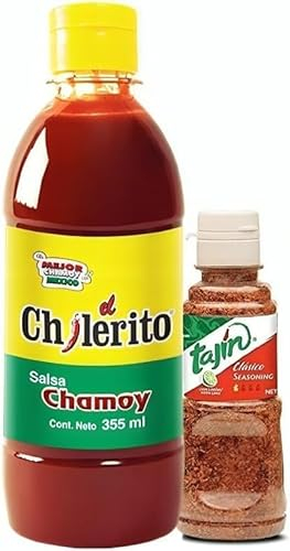 El Chilerito - Salsa Chamoy Mexicana 355ml + Tajin Classic - Condimento mexicano - 142g - Pack Promoo
