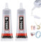 B7000 Super Glue,15ML Glue Multi Functional Glue Transparent Paste Adhesive Multi-Function Repair Glues Suitable for Phone Jewelry Glass Wood Metal Fabric (15ML-2pcs)