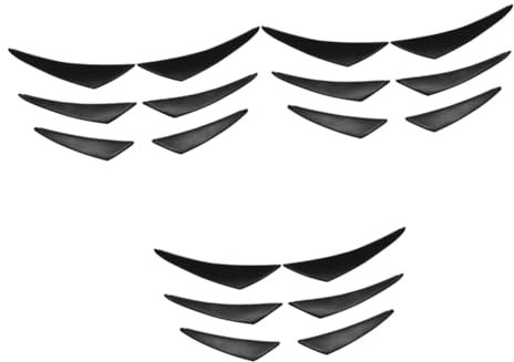 ULTECHNOVO 3sätze Auto Bumper Lip Splitter Fins Universelles Design Für Frontstoßstangen Keine Bohrung Erforderlich Glänzende Textur Für Sportlichen Look Installieren Individuell