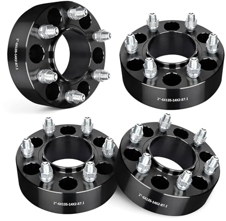EVIL ENERGY 6x135 Wheel Spacers 2, 87.1 mm Hub Bore Hubcentric M14x2 Studs