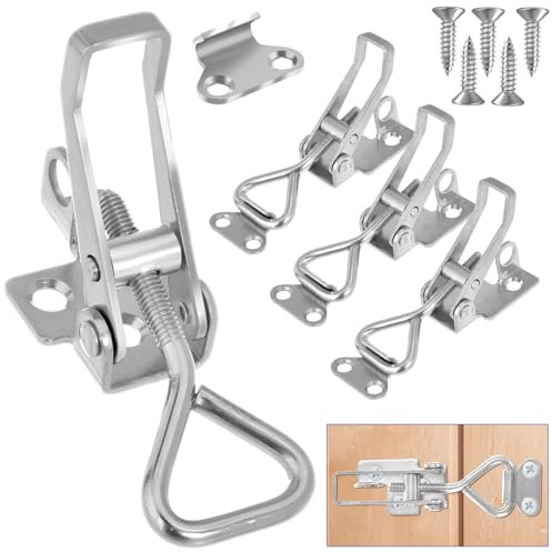 YUESHI PJL 4 chiusure di serraggio in acciaio inox M4, con chiusura a leva, regolabile, in acciaio inox, con chiusura a tensione, piccola