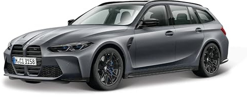 Bburago BMW M3 Touring G81, weiß - Modellauto 1:24 Die-Cast Originalgetreues Sammlerauto Spielzeugauto mit beweglichen Türen, ab 3+ (18-21112W)