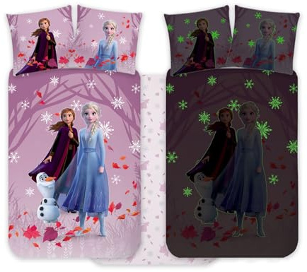 Frozen Copripiumino Neonato 100x135 + Federa 40x60 Cotone Brillante Buio