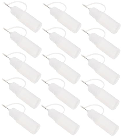 TOVINANNA 15pcs Empty Dropper Bottles Squeezable Travel Bottles for Essence Oil Applicator Tip for Travel and Oil Storage
