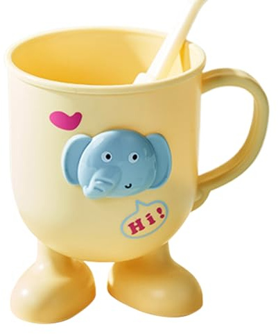 Bicchiere Per Lavare I Denti | Portaspazzolini Elefante Con Bicchieri Da Bagno | Tazza Riutilizzabile Cartoon Bagno Articoli per Pulizia Denti per Bambini e Adulti