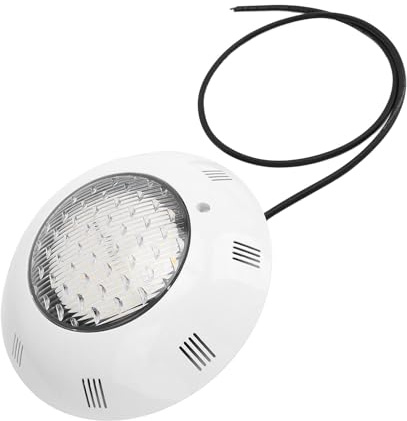 Zerodis Luz LED para Piscina AC12V, 12W, Blanco Cálido, Resistente Al Agua IP68, Iluminación Subacuática Sumergible Montada en la Pared para Iluminación de Piscina (Blanco cálido 12W)