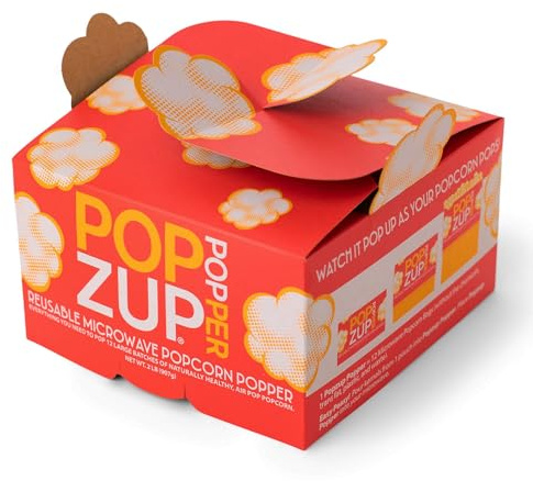 Popzup Popper - Equals 12 Large Microwave Popcorn Bags