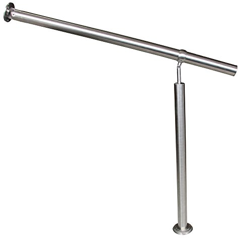 HENGMEI Edelstahl Geländer Eingangsgeländer Treppengeländer Wandhandlauf Handlauf für Treppenhaus, Außen & Innen (150cm)