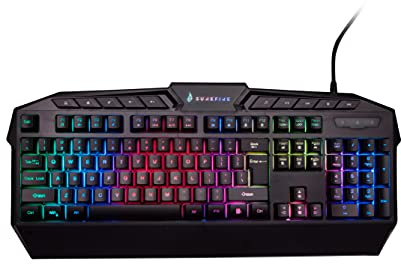 Surefire Kingpin Gaming Keyboard - Teclado Multimedia para Gaming - retroiluminación LED - Teclado RGB - Cable USB - 25 Teclas Anti-ghosting - diseño QWERTZ alemán I Powered by Verbatim