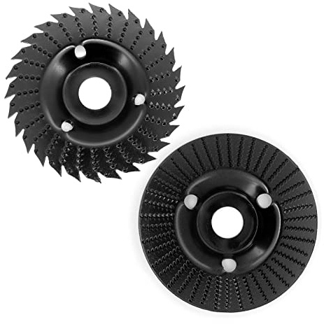 Yuhtech Disque Bois Meuleuse 125mm pour Meuleuse d'angle, 2 Pièces Disques de Meulage Disque Abrasif en Bois pour Meulage, Meuler et Couper