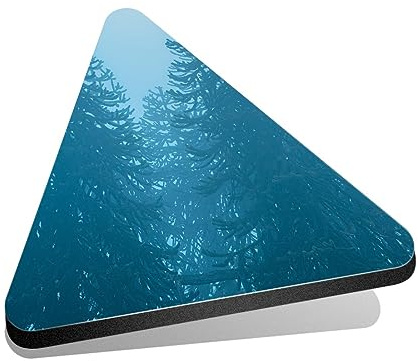1x Triangle MDF Magnet 6cm - Monkey Puzzle Trees Winter Fog - Fridge Locker Office Whiteboard Toolbox #51477