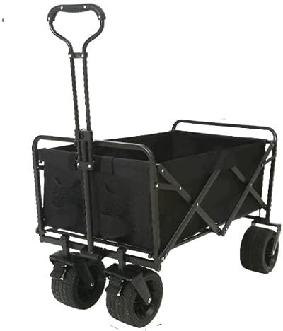 Chariot De Plage Chariot De Transport Wagon Utilitaire Pliant Extérieur Chariot De Camping Pliant À 4 Roues Chariot De Jardin Utilitaire Chariot À Bras Extérieur Avec Frein Chariot De Plage Pliable Ch