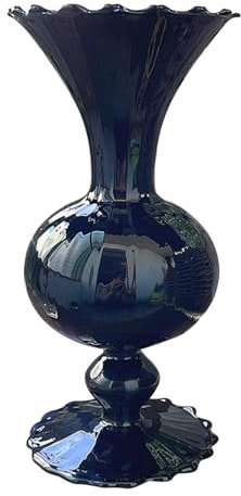 1 vase en verre noir, vase floral en verre transparent épais | Vase à bulles en verre, vase hydroponique en verre, centre de table, vase en verre géométrique portable, décoration pour la maison et la