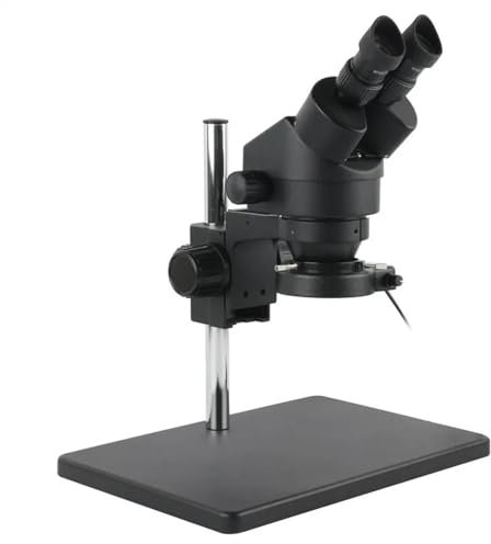 Mikroskop-Zubehör, 7-fach – 45-facher kontinuierlicher Zoom, industrielles Labor, Stereomikroskop, Binokular-Mikroskop mit LED-Okular WF10X für Telefon, PCB, Löten, Haltbarkeit und zuverlässige