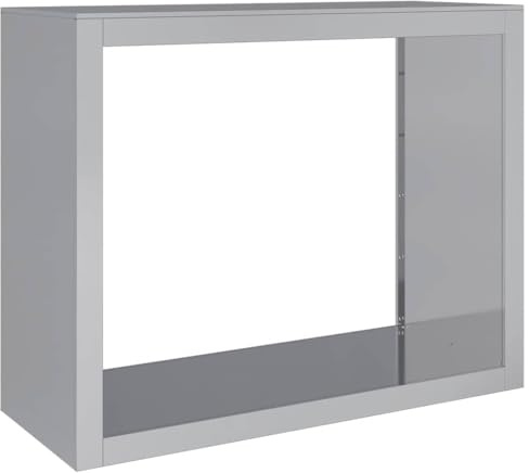 vidaXL Rastrelliera per Legna da Ardere 100x40x80cm in Acciaio Zincato, Porta Legna, portalegna da Esterno, portalegna da Interno, Porta ceppi