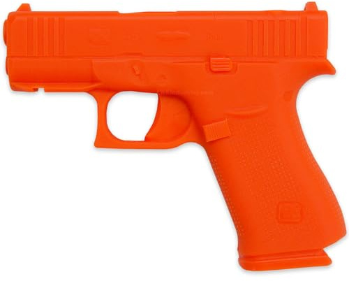 American Safety Trainer - (Compatible with Glock 43X MOS) - Non-Functional Solid Polymer Gun - Blaze Orange - U.S.A. - Fits Model Specific Holsters