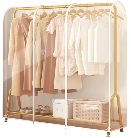 Anseom Funda Perchero, Transparente Funda Protectora de Ropa para Ropa 110×50×150 cm Funda Protectora para Perchero Cubierta de Polvo de Ropa, Fundas de Ropa para Evitar Polvo y Suciedad