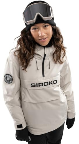 SIROKO - Kvinnor W6-W Eriz Isolerad Snowboardjacka, Beige, XL