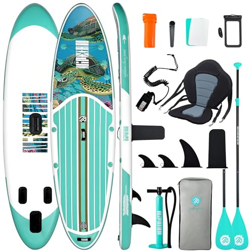 Niphean Stand up Paddling Board mit Sitz und Allem Zubehör, 320cm Paddleboard für Aller Fähigkeitsniveaus, SUP Board 200kg Tragkraft für 2 Personen, Standup Paddle Board for Adults