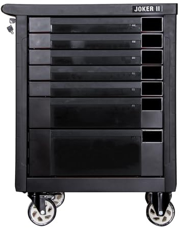 Monopol Gambit Tools Werkstattwagen Joker II mit 7 Schubladen, unbestückt, Zentralverriegelung, Schwerlastrollen mit Bremse - Werkzeugwagen Profi