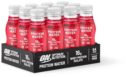 Optimum Nutrition Protein Water - 16 g of Protein per Serving to Support your Active Lifestyle for Pre- and Post-Workout, Sugar-free Hydration, Apple & Raspberry, 350ml
