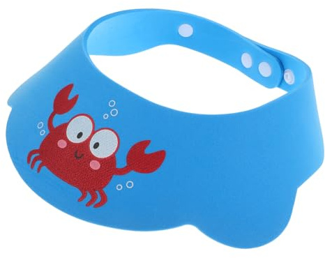 GARVALON Verstellbare Dicke Bademütze mit Niedlichem Cartoon design Wasserabweisender Silikon shampoo schutz für Junge Mädchen Einfache Handhabung Zuverlässiger Schutz Beim Haarewaschen