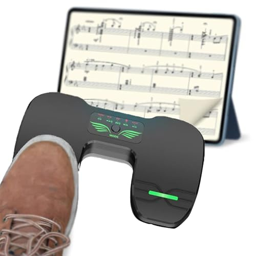 Pedal Bluetooth Partituras,Pedal para Pasar Paginas Tablet,Volteador de Página de Música Recargable,Pedal Bluetooth Page Turner para Tablets y Smartphones, Silencioso