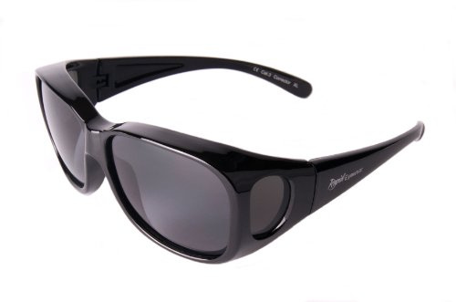Rapid Eyewear sur-lunettes de soleil polarisantes, pour hommes et femmes. Taille moyenne-grande pour mettre par dessus votre lunettes habituelles. Pour la conduite, le cyclisme, la pêche etc.
