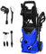 COSTWAY Hochdruckreiniger 140 bar / 5 L/Min/Wassertemperatur 0-40℃/ inkl. Reinigungsmittel/Ideal für die Reinigung von Garten, Auto (Blau)