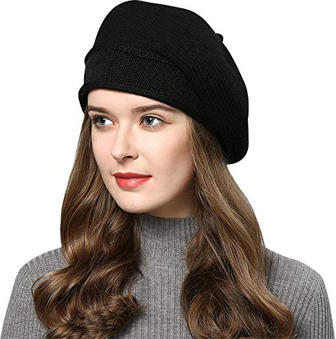 Superora Barett Mütze Damen Baskenmütze Schicke Winter Strick Barett