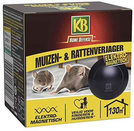 KB HOME DEFENSE HDULT130 - Répulsif Rats et Souris Electromagnétique 130 m² - Ultrasons inoffensifs pour l'homme et les animaux - Sans accoutumance - Utilisable dans toutes les pièces - 130m² = Maison