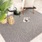 FRAAI In- & Outdoor Teppich - Summer Tile Grau 140x200cm - Wetterfest - Polypropylen - Flachgewebe - Balkon, Garten/Terrasse - Terrasse - Carpet
