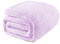Exclusivo Mezcla King Size Fleece Blanket for Bed, 230x265 CM Super Soft Cozy Blankets with Decorative Wave Textured, Lightweight Plush All Season Use, Lilac Purple