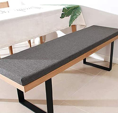 Bänkdyna för utomhusbruk, skumfylld, bekväma hållbara kuddar, ersättningsdyna för trädgårdsbänk eller gunga, 2–3 4 sittplatser (250 x 40 cm, mörkgrå)