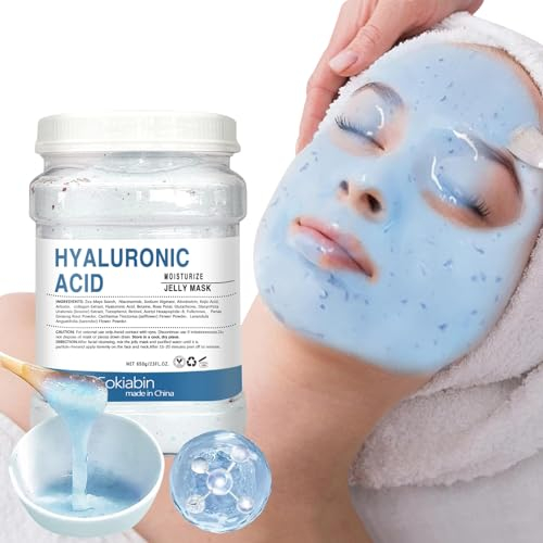 FOKIABIN Jelly Mask Powder for Gesichtskuren Feuchtigkeitsspendend Pflegend peel off maske gesicht Gelee Gesichtsmaske Hautpflege (Hyaluronsäure)