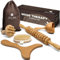 ZALURA - kit maderoterapia corporal celulitis y drenaje linfático - masajeador celulitis - copa sueca, champiñon, tabla moldeadora, cepillo anticelulitis, rodillo maderoterapia corporal