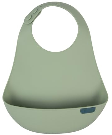 Difrax LOVI - silikonhaklapp - ljusgrön | Uppmuntrar att äta självständigt utan att smutsa | Ergonomisk design