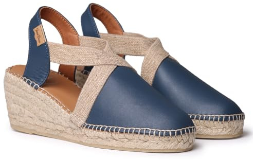 TONI PONS TOSSA -Espadrille compensée Femme en Cuir.