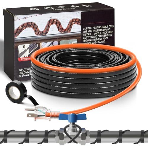 45.5FT(3FT~160FT) Water Pipe Heat Cable for Pipe Freeze Protection