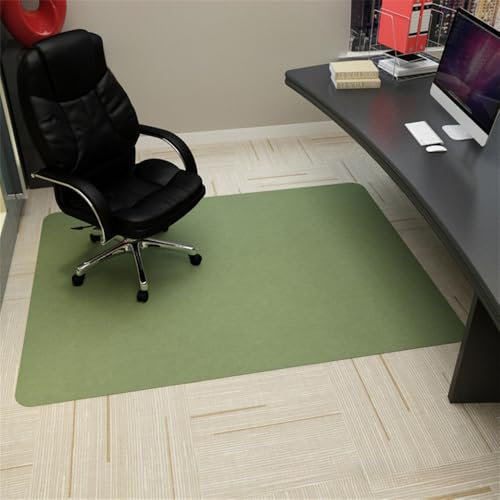 Surwin Protector Suelo Silla Ruedas, Alfombra para Silla de Oficina para Suelos Duros/Baldosas/Laminado, Antideslizante Resistente a Arañazos Alfombra para Silla de Gaming (Verde Claro,90x140cm)