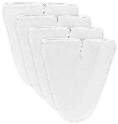 4 Stück Nussmilchbeutel,Wiederverwendbar,Nylon Filterbeutel,Feinmaschiges Filter mit Kordelzug Filterbeutel für hausgemachten Käse, Obstsaft und Gemüsesaft