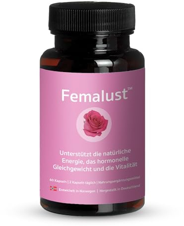 Femalust Dietary Supplement for Female Vitality, Energy, Estrogen & Passion - Botanical Plant Complex with Vitamin D3 + Vitamin E - Vegetarian, Gluten & Lactose Free - 60 Capsules