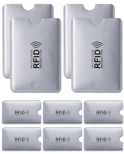 TOZBLEU 10 pcs custodie RFID Blocker, RFID Card Protector, Fundas para Tarjetas Credito Credit Card Protector Protector Tarjetas Credito Anti Fraude Protección,Funda Tarjeta Credito Anti NFC