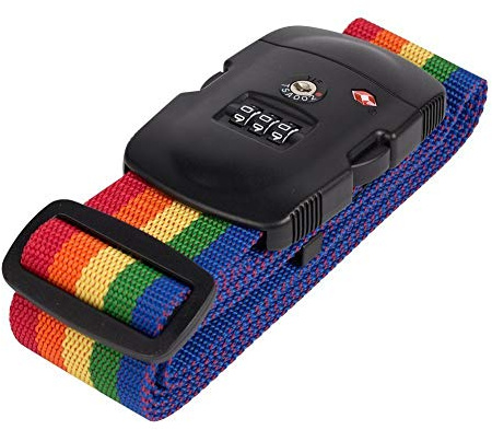Gearmax® Sangle bagage à Cadenas Code 3 Chiffre Sécurité pour Valise Bagage Sac Voyage Étiquette(Multicolour)