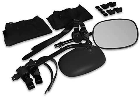 Leisurewize LWACC34 Twin Towing Mirrors - Extended Side Mirrors - Flat + Convex | Exterior Clip-on Mirror for Caravan, Trailer, Campervan, RV, Motorhome