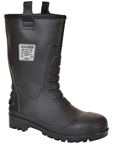 Portwest Bota Rigger Neptuno S5 Ci, Tamaño: 39, Color: Negro, FW75BKR39