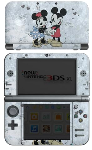 Skin kompatibel mit Nintendo New 3DS XL Folie Sticker Disney Mickey & Minnie Mouse Vintage