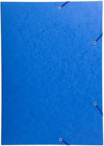 Exacompta 59507E Scotten Nature Future - Carpeta con 3 solapas y gomas de cartulina lustrada para A3, 216 g, azul, 32 x 44 cm