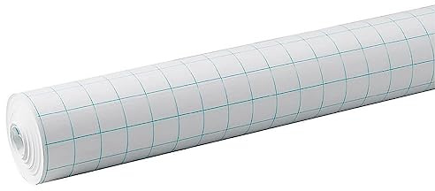 Pacon 34-inch x 200', 1-inch Quadrille Ruled, Grid Paper Roll, White (PAC0077810)