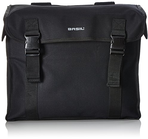 Basil Erwachsene Gepäckträgertasche Kavan Doppelpacktasche, Black, 38 x 33 x 19 cm